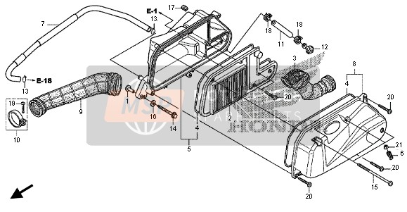 Honda FES125 2012 Filtro de aire para un 2012 Honda FES125